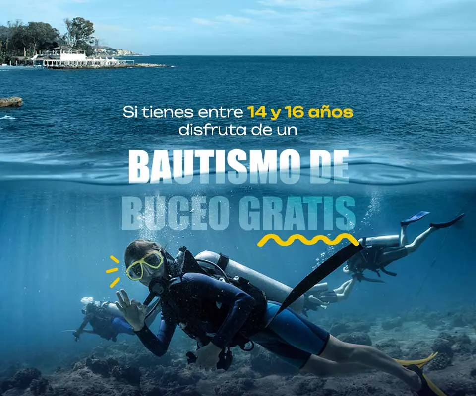 50 bautizos de buceo GRATIS en Málaga